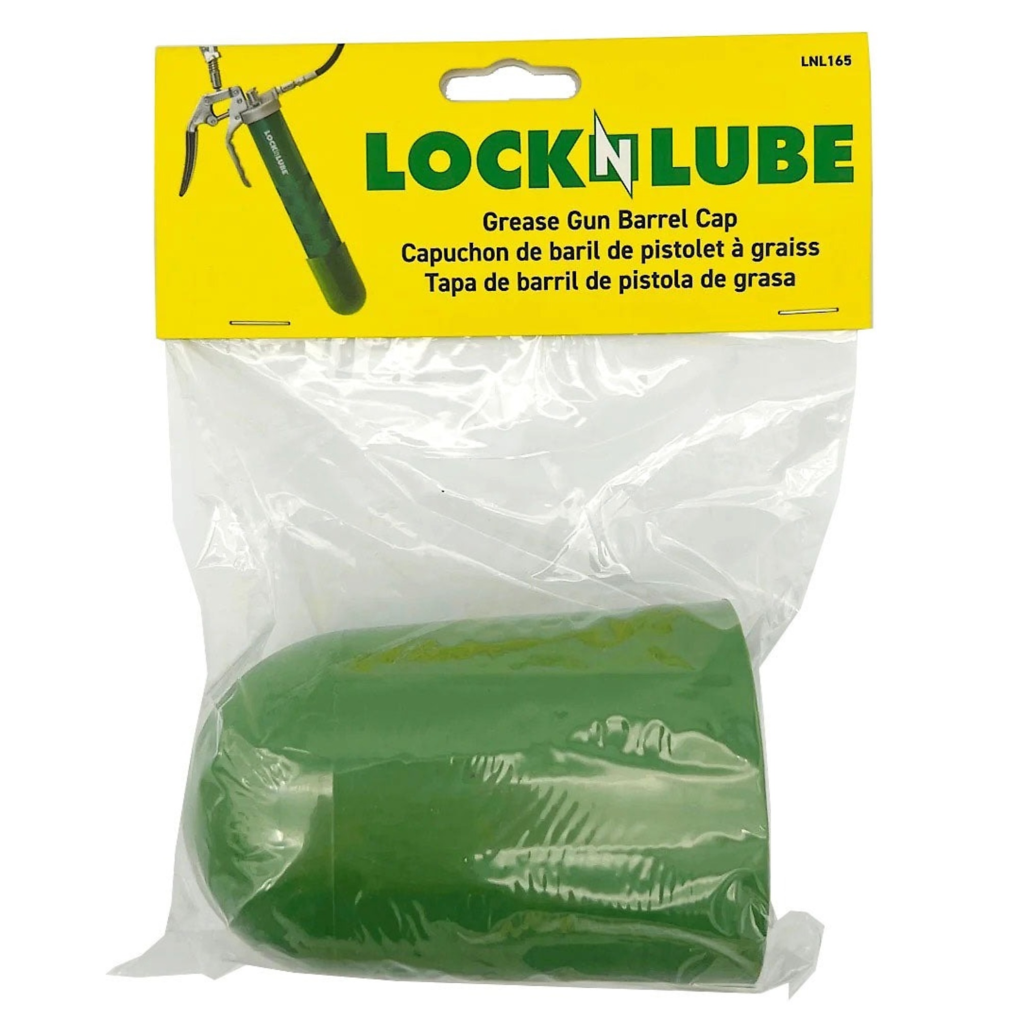 LockNLube Grease Gun Barrel Cap, Green - Model LNL165
